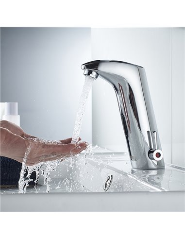 BRUNO μπαταρία νιπτήρα SF11003HCP-A με αισθητήρα, αναμεικτική, ασημί