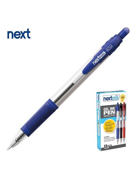 Νext στυλό gel pen με κουμπί μπλε 0.7mm