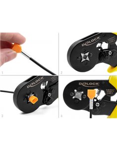 DELOCK πρέσα ακροδεκτών 90558, αυτορυθμιζόμενη, τετράγωνο, 10-23 AWG