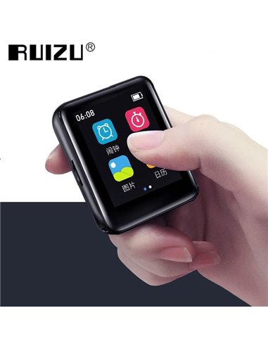 RUIZU MP3 player M4 με ηχείο, 1.8", 16GB, BT, ελληνικό μενού, μαύρο