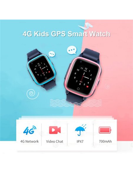 INTIME GPS smartwatch για παιδιά IT-046, 1.4", camera, 4G, IP67, ροζ