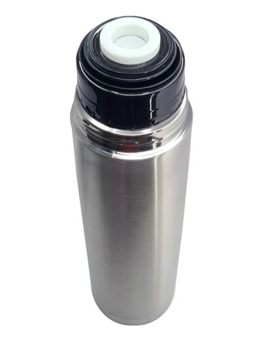 BRUNO θερμός BRN-0069, με καπάκι-κύπελλο, anti-slip, 1000ml, ασημί