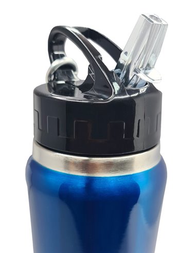 BRUNO θερμός BRN-0070, με καλαμάκι & γάντζο, anti-slip, 750ml, μπλε