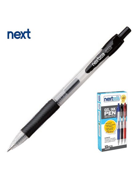 Νext στυλό gel pen με κουμπί μαύρο 0.7mm