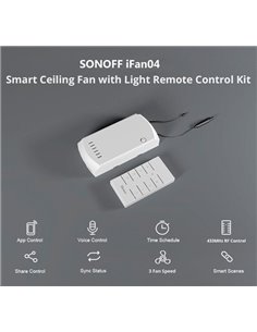 SONOFF smart διακόπτης ανεμιστήρα οροφής IFAN04 με RF χειριστήριο, Wi-Fi