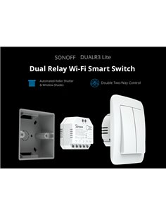 SONOFF smart διακόπτης DUALR3 Lite, 2-Gang, Wi-Fi, 15A, λευκός