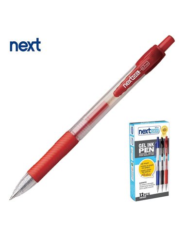 Νext στυλό gel pen με κουμπί κόκκινο 0.7mm