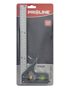 PROLINE γωνιόμετρο 21230 με αλφάδι, 30cm
