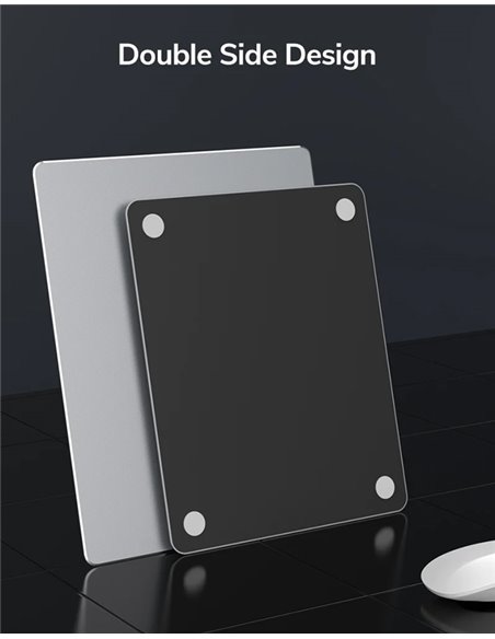 CABLETIME μεταλλικό mouse pad CT-MP24-AS, 246x202x2mm, ασημί & μαύρο