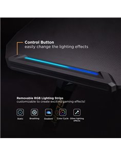 BRATECK gaming γραφείο Glory GMD04-1S, 1200x600mm, RGB, μαύρο