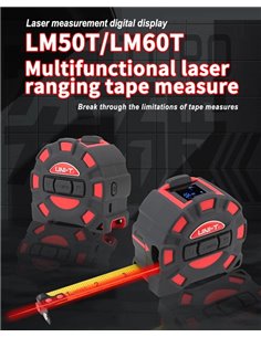 UNI-T ψηφιακό μέτρο laser LM60T, έως 60m, m/ft/in, με μετροταινία 5m