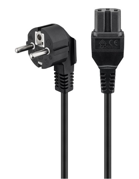 GOOBAY καλώδιο τροφοδοσίας 93277, γωνιακό, 0.75mm², 2m, μαύρο