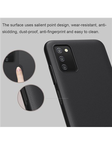 NILLKIN θήκη Super Frosted Shield για Samsung Galaxy A03S/A037G, μαύρη