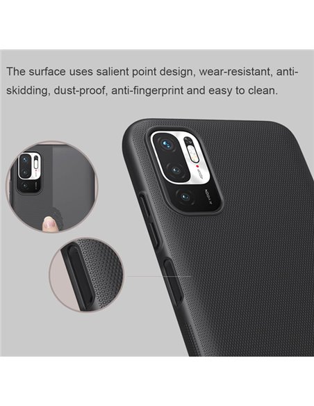 NILLKIN θήκη Super Frosted Shield για Xiaomi Note 11 5G/M4 Pro 5G, μαύρη