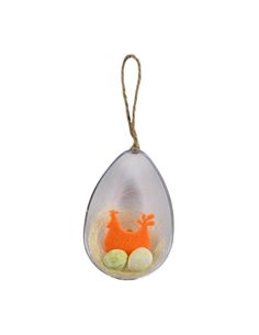 Πασχαλινά πλαστικά αβγά κοκτέηλ 4 σχέδια 9x6.5εκ.