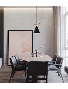 POWERTECH φωτιστικό οροφής HLL-0066, E27, Φ15, μεταλλικό, μαύρο