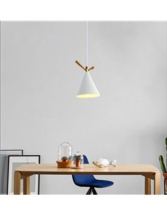 POWERTECH φωτιστικό οροφής HLL-0067, E27, Φ15, μεταλλικό, λευκό