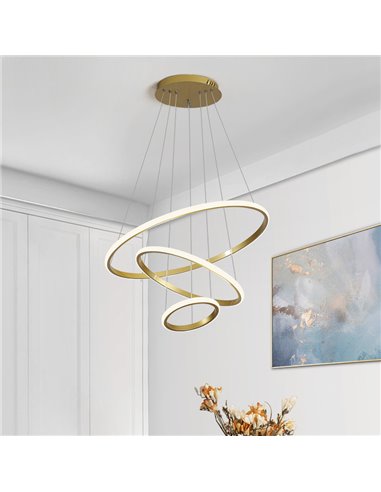 POWERTECH LED φωτιστικό οροφής HLL-0078, 44W, 4000K, 60x60cm, χρυσό