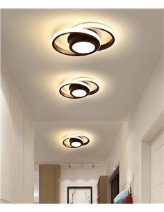 POWERTECH LED φωτιστικό οροφής HLL-0085, 32W, 4000K, 27x21cm, μαύρο