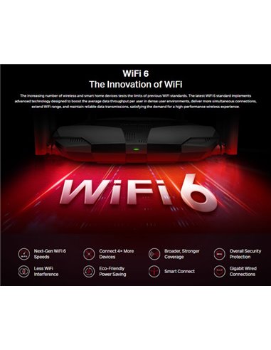 MERCUSYS router MR70X, Wi-Fi 6, 1800Mbps AX1800, Dual Band, Ver. 1.0