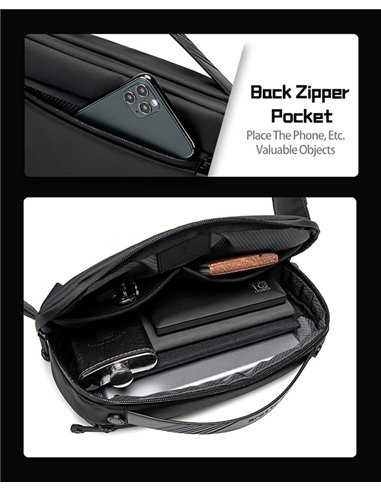 ARCTIC HUNTER τσάντα μέσης Y00020, 2L, μαύρη