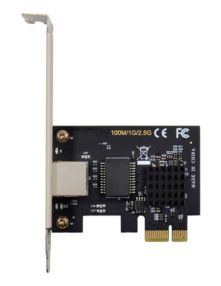 POWERTECH κάρτα επέκτασης PCIe σε RJ45 2.5G ST7266, RTL8125B