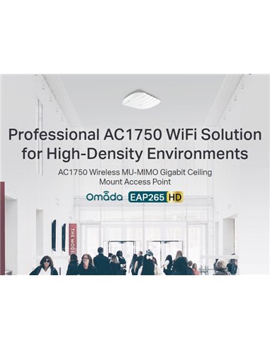 TP-LINK ασύρματο access point EAP265 HD, AC1750 Dual Band, οροφής, V.1.0