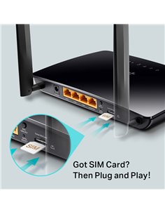 TP-LINK router Archer MR200, 4G LTE, Wi-Fi 750Mbps AC750, Ver. 5.2