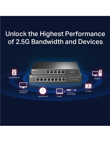 TP-LINK Multi-Gigabit Desktop Switch TL-SG108-M2, 8-Port 2.5G, Ver. 1.0
