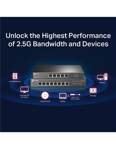 TP-LINK Multi-Gigabit Desktop Switch TL-SG108-M2, 8-Port 2.5G, Ver. 1.0