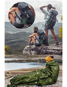 Θερμική κουβέρτα επιβίωσης SUMM-0006, 120 x 120cm, πράσινη