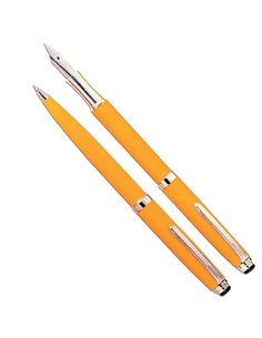 Laban σετ στυλό και πένα κίτρινο της σειράς "Uptown"