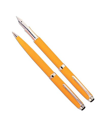 Laban σετ στυλό και πένα κίτρινο της σειράς "Uptown"