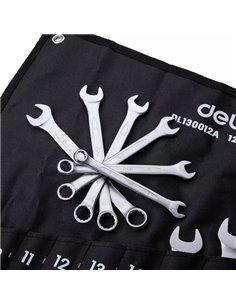 DELI σετ γερμανοπολύγωνα κλειδιά DL130012A, 6-24mm, 12τμχ