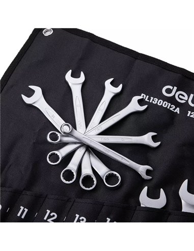 DELI σετ γερμανοπολύγωνα κλειδιά DL130012A, 6-24mm, 12τμχ