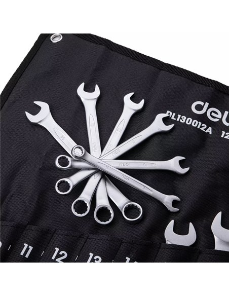 DELI σετ γερμανοπολύγωνα κλειδιά DL130012A, 6-24mm, 12τμχ