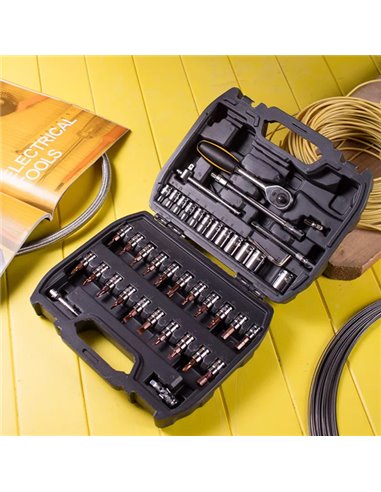 DELI σετ εργαλείων DL1046, με θήκη, 1/4", Cr-V, 46τμχ