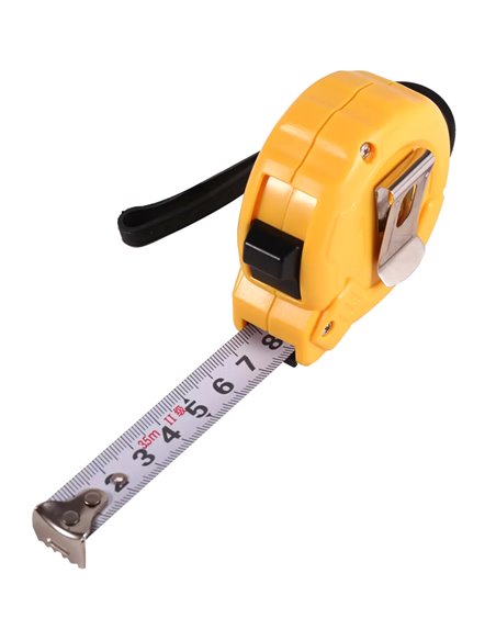 DELI μέτρο DL9035B, με κλείδωμα & clip ζώνης, 3.5m x 16mm