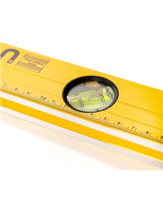 DELI αλφάδι DL290500 με 3 μάτια & χάρακα, μαγνητικό, 50cm