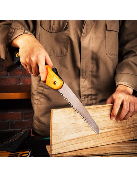 DELI πριόνι ξύλου DL580618 με εργονομική λαβή, αναδιπλούμενο, 180mm