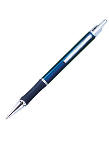 Στυλό με κουμπί μεταλλικό μπλε "Manhattan"