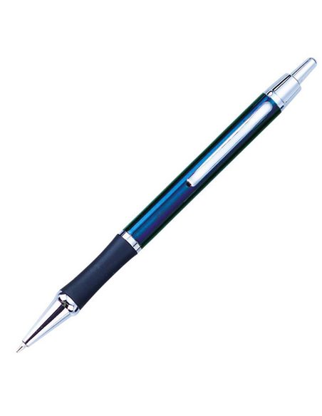 Στυλό με κουμπί μεταλλικό μπλε "Manhattan"