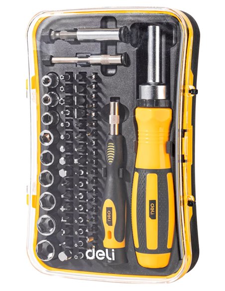 DELI σετ κατσαβίδια ακριβείας DL3565, 65τμχ