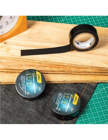 DELI μονωτική ταινία υψηλής αντοχής DL5261, 18mm x 9.15m, μαύρη