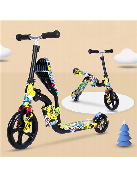 Πατίνι 2 σε 1 HBC-008, πολυμορφικό, πολύχρωμο