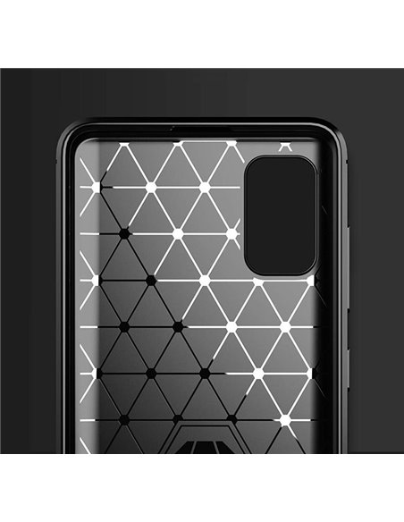 POWERTECH θήκη Carbon MOB-1727 για Samsung A03S, μαύρη