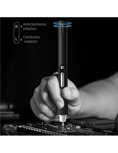 JAKEMY ηλεκτρικό κατσαβίδι JM-Y05 με LED φακό, 3 λειτουργίες, 6 μύτες