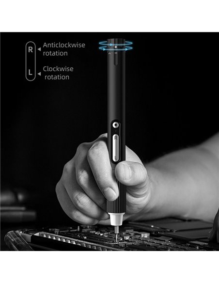 JAKEMY ηλεκτρικό κατσαβίδι JM-Y05 με LED φακό, 3 λειτουργίες, 6 μύτες