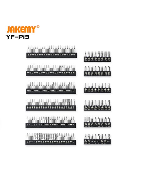 JAKEMY σετ εργαλείων YF-P13 επαγγελματικών προδιαγραφών, 201τμχ