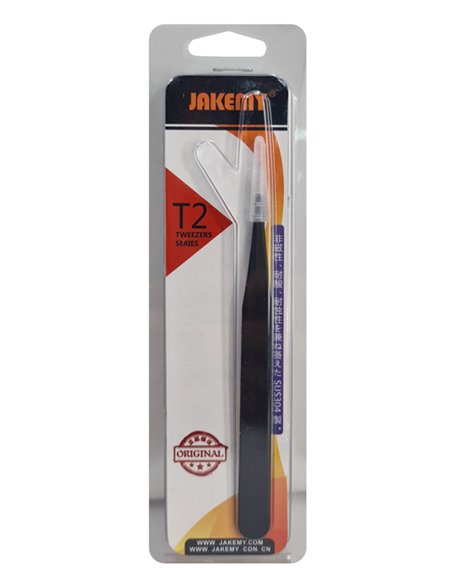 JAKEMY τσιμπίδα JM-T2-12, ανοξείδωτη, SUS304, 123mm, ίσια